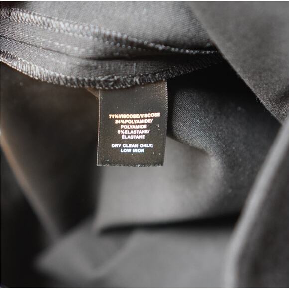 Lafayette 148 Pull On Elastic Waistband Straight Leg Trousers Pants Black Medium - Picture 5 of 6